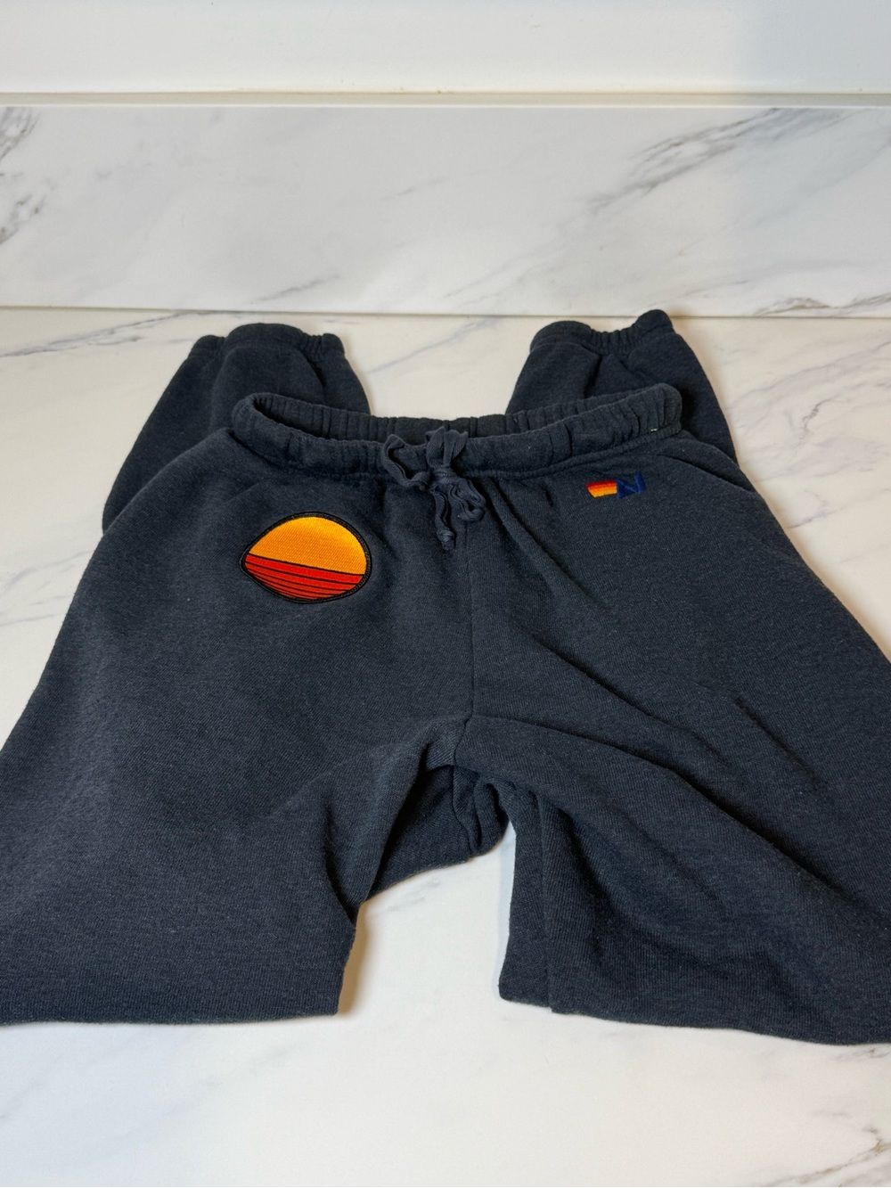 Aviator nation dark wash joggers